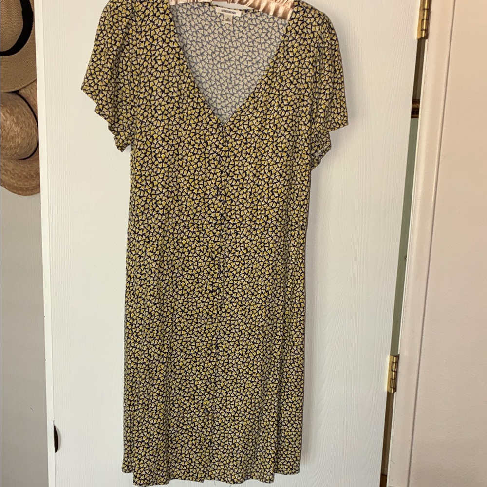 Goodthreads Black and Yellow Floral Mini Dress, medium